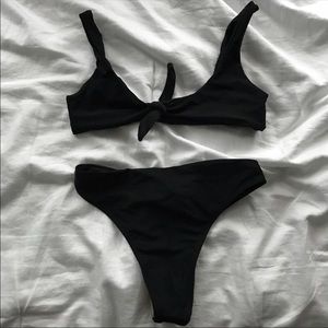 NBW Zaful Black front-tie bathing suit size S (xs)